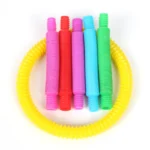 5PCS Mini Color Plastic Bellows Squeeze Toy Pull Telescopic Tube Popular Sensory Toys Adult Restless Children Decompression Vent - Image 2