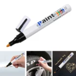 1pcs White Waterproof Cars Wheel Tire Oily Mark Pen Auto Rubber Tyre Paint Pen Cd Metal Permanent Paint Marker Graffiti Touch Up - Image 2