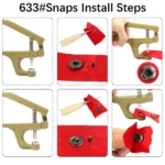 New Metal Snap Buttons Botones Bouton Pression With Pressure Pliers Sewing Accessories For Clothing/Coats/Bags/Leather Craft - Image 2