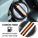 Car Carbon Fiber Fuel Tank Cap Cover Decorative Stickers car accessories - Image 2