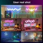 Smart LED Hexagonal Wall Light Quantum Panel APP DIY Music Sync Night Light Game Room Bedroom Home Decor Birthday Christmas Gift - Image 2