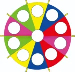 Whack a Mole Colorful Mat Rainbow Umbrella Parachute Toys Kindergarten Parent-child Activities Game Props Children Outdoor Sport