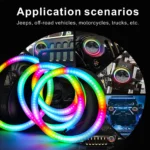 USB COB Ring Strip Kit SP110E Bluetooth APP Controller COB RGB WS2812 Strip Individually Addressable Connector 27/48/73/96/144MM - Image 5