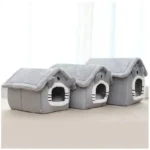 Indoor Warm Dog House Soft Pet Bed Tent House Dog Nest Cat Bed Detachable Washable Mat - Image 3