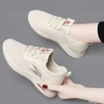 2025 Breathable Shoes Versatile trendy mom Flats Women's Wear resistant Sneakers Soft soled comfort casual ladies shoes Mujer