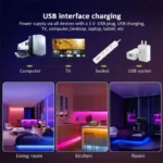 LED Lights Bluetooth 5050 SMD USB LED Strip Alexa APP Control WIFI RGB Adhesive Luces Led TV Backlight Lamps for Room Decoration - Image 4