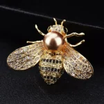 Famous Brand Design Insect Series Brooch Women Delicate Little Bee Brooches Crystal Rhinestone Pin Brooch Jewelry Gifts For Girl - Image 2