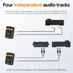 COMICA Vimo Q Four-channel Mini Wireless Microphone Wireless Lavalier Microphone With Charging Case for Camera Smartphone PC - Image 6