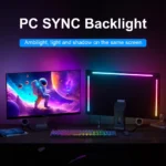 PC Monitor Sync RGBIC Neon Light RGB Computer Synchronization Light Strip, Dream Color PC Backlight Pickup Light for Game Room