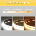 12V 24V COB LED Strip Light 320LEDs/m 10M 5M 3M 2M 1M Flexible LED Tape Lights for DIY Cabinet Bedroom Home Decor - Image 4