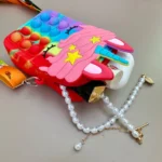 Unicorn Crossbody Bag Girl Crossbody Bag Toy Anti stress Simple Dent Stress Relief Children's Coin Wallet Decompression Toy - Image 3