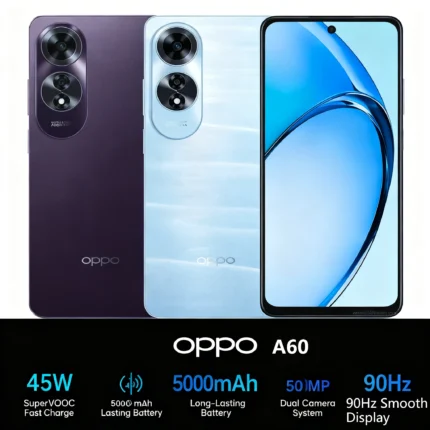 OPPO A60 Unlocked Smartphone 45W SuperVOOC 5000mAh 90Hz 6.67" Ultra Bright Display Mobile Phones Smartphone