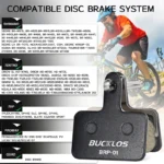 BUCKLOS Bike Brake Pad Resin Disc Pads For SHIMANO B01S Wear-resistant MTB Bicycle Hydraulic Brake Pad for B03S B05S Brake Parts - Image 2