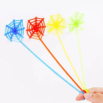 10Pcs Stretchable Climbing Spider Web Fun Sports Toy Elastic Adhesive Hand Spider Web Competitive Toys Halloween Birthday Gift