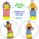 Baby Toys 0 12 Months Cartoon Plush Socks Wrist Strap Rattles Foot Socks Newborn Baby Toys Grab Training Educational Toys Gift - Image 6