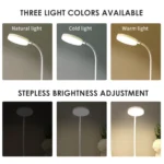 Portable LED Desk Lamp USB Plug Battery Powered Table Light Support 3 Color Stepless Dimming Eye Protection Bedroom Bedside Lamp - Image 2