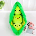Cute Plush Peas Filled Plant Toy Creative Pea Children Kawaii Doll Bean Baby Pillow Cushion Girl Gift - Image 5