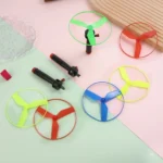 Colorful Plastic Pull Line UFO Flying Saucer Outdoor Game Toys for Children Boys Girls Helicopters Lawn Toy Sports - Image 2