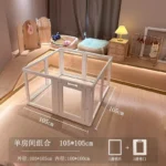 Transparent Pet Playpen for Small Medium Dogs Indoor Puppy Pen with Door Portable Fence Kennel Foldable Cage for Puppy Kitten - Image 6