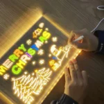 Luminous Acrylic Drawing Magic Led Transparent Board, Note Board,Kids DIY Educational Toys Gift,With Stand,With 7 Color Markers - Image 6