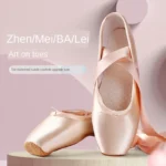 Ballet Dance Shoes Child and Adult Ballet Pointe Shoe Professional with Ribbons Shoes Woman Zapatos Mujer Sneakers Women Girls - Image 2