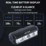 Bike Light Hoisting Front Led Flashlight Bicycle Light 1700Lm Headlight USB Charging MTB Road Cycling Ultra Powerful Bike Lamp - Image 4