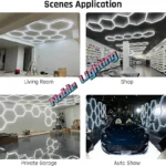 Muiti Garage Light Hexagon Led Lights Lamp Highly Efficient Honeycomb LED Light Customized for Barber Ceiling Lighting Workshop - Image 5