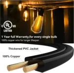 14M/26M ST38 LED Outdoor Bright Patio String Lights, 25pcs/50pcs IP44 Vintage Bulbs, Retro Connectable Lamp for Garden, Balcony - Image 2