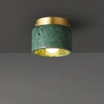 Nordic Marble Downlight Living Bedroom Room Decor Marble Ceiling Light Green White Stone Corridor Aisle Lamp