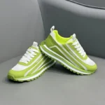 Fipatbu Men's Striped Interval Fashion Sports Shoes Non-Slip Breathable Mesh round Toe Wear-Resistant Summer Casual Shoes - Image 2