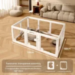 Hot Selling Heavy-duty Pet Fence Metal Acrylic Dog Playpen Pet Pen Puppy Crate Cage Kennel Rabbit Play Pen - Image 4