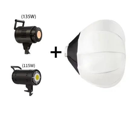 LED Bownes COB Video Light 115/135W Photography Lamp With Tripod Softbox Remote Control Video Light For Skit Video Photography