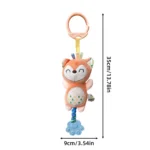 Baby Toys Soft Rattle Crinkle Squeaky Hanging Wind Chimes newborn Plush Animal Stroller Infant Trolley Sensory Toys With Teether - Image 2