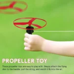 2pcs Flying Disc Propeller Helicopter Toys Pull String Flying Saucers UFO Spinning Top Kids Outdoor Sports Game Training Toys - Image 4