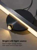 Minimalist Linear Pendant Lights LED Modern Chandelier Dining Room Island Light Restaurant Cafe Bar Office Hanging Lamps Black - Image 5