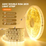 10m 20m SMD2835 LED Strip AC220V 240V Yellow Ice Blue White Warm Flexible Self Adhesive Double Row Tape Ribbon Home Lighting - Image 3