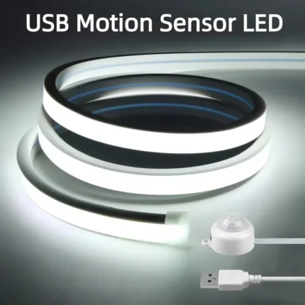 Super Soft Real Silica Gel Neon COB LED Night Lights 320LEDS/M USB Sensor Light Room Decor Under Bed Cabinet Kitchen Motion Lamp