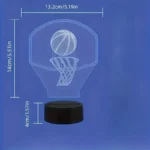 1pc Basketball Hoop 3D Night Light, 3D Optical Illusion Lamp With Touch, 7-Color Changing Ambient Light For Bedroom - Image 2