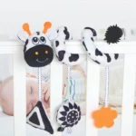 New Black And White Baby Bed Hanging Toy Hanging Spiral Rattle Cart Pendant Interactive Early Education Newborn 0-2 Years Gifts - Image 3