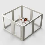 Indoor Dog Fences Cages Backyard Transparent Dog Enclosure High Home Puppy Playpen Small Animals Crate Portable Pet Corral