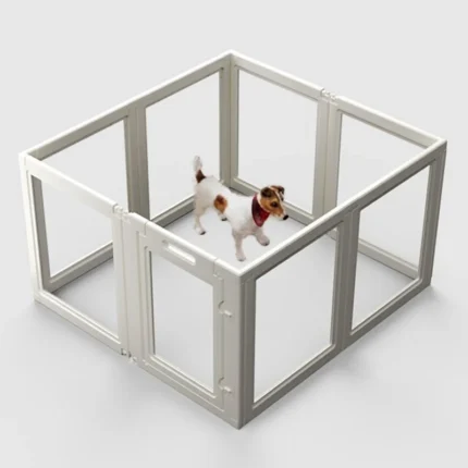 Indoor Dog Fences Cages Backyard Transparent Dog Enclosure High Home Puppy Playpen Small Animals Crate Portable Pet Corral