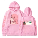 Darling In The Franxx Hot Anime Hoodie Zero Two Eyes Graphic Printed Hooded Women Plus Size Pullover Harajuku Female Sweatshirt - Image 4