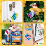 12/36Pcs Dinosaur Party Favors Pop Keychain Fidget Toys Bulk Stress Relief Sensory Toys Birthday Party Supplies for Kids - Image 3