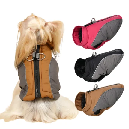 Winter Warm Pet Dog Clothes For Small Medium Dogs Coat Waterproof Reflective Puppy Jacket Elastic French Bulldog Outfit Apparel