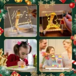 Luminous Acrylic Drawing Magic Led Transparent Board, Note Board,Kids DIY Educational Toys Gift,With Stand,With 7 Color Markers - Image 5