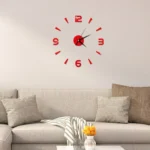 2D Frameless Wall Clock Mirror Wall Sticker Clocks Fashion Living Room Quartz Watch DIY Home Decoration Horloge reloj de pared - Image 4