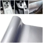 Self-Adhesive Silver 6D Carbon Fiber Vinyl Film for Car Wrapping DIY Styling Sheet Roll Auto Hood Roof Decorative Stickers