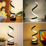 Modern Minimalist Spiral desk Lamp Wire Controlled Three Color LED Ambient Light For Bar Cafe Bedroom Living Room Lighting - Image 6