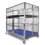 Large Crate Dog Cage Stainless Steel with Solid Pattern Pallet Tray Type - Image 3