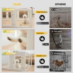 Clear Acrylic Plastic Dog Playpen Indoor Pet Pen Easy Assemble Fence Dog Crate Kennel Cage Pet House - Image 6